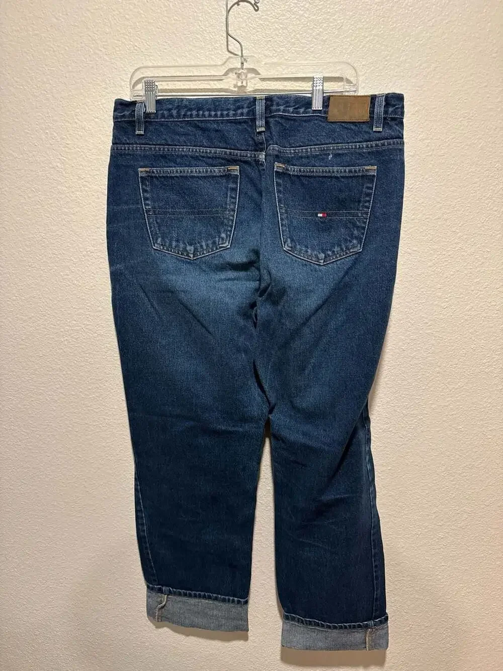 Vintage Tommy Hilfiger 100% Cotton Straight Leg Jeans Size 16 x 33 - Picture 3 of 8